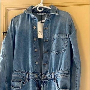 Zara denim jumpsuit. New with tag.